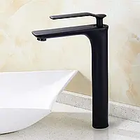 Высокий смеситель для умывальника однорычажный смеситель для ванной комнаты водопроводный кран раковина черный