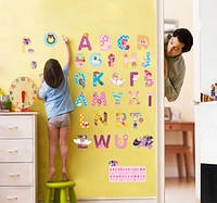 Декоративная интерьерная наклейка в детскую "Английский алфавит с Май Литл Пони My Little Pony"
