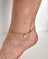 Браслет на ногу медицинское золото Xuping 22+5 см