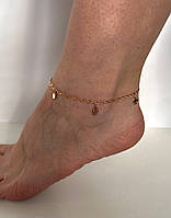 Браслет на ногу медицинское золото Xuping 22+5 см