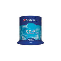 Диск CD Verbatim CD-R 700Mb 52x Cake box 100шт Extra 43411 i