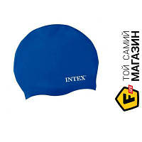 Шапочка для плавания Intex Шапочка для плавания 55991 Силикон, 1 размер (Синий) (55991(Blue))