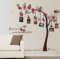 Інтер'єрна вінілова наклейка на стіну Сімейне дерево з фото (Дерево для світлин) SK9086