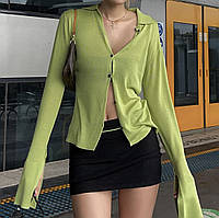 Женская рубашка, блузка с длинными расклешенными рукавами