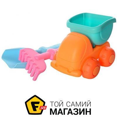 Іграшка для ванної Метр+ Набір для пісочниці 858-4 машинка, лопатка, граблі