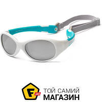 Спортивные очки Koolsun Flex 0+ белый/бирюзовый (KS-FLWA000)