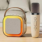 Колонка з мікрофоном K12 + Подарунок Навушники з вушками VZV-23M / Караоке мікрофон / Портативна колонка караоке, фото 2