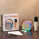 Колонка з мікрофоном K12 + Подарунок Навушники з вушками VZV-23M / Караоке мікрофон / Портативна колонка караоке, фото 8