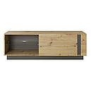 Тумба під ТВ в вітальню з ЛДСП 1D/138 Arco (Marco) Perfect Home Графіт/Дуб артизан, фото 2