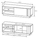 Тумба під ТВ в вітальню з ЛДСП 1D/138 Arco (Marco) Perfect Home Графіт/Дуб артизан, фото 4