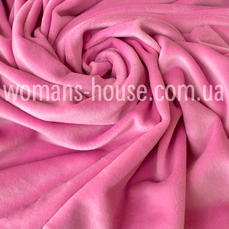 Тканина Плюш велюр стрейч спорт 180 см Рожевий, фото 1