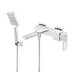 Набір змішувач для ванни та умивальника VENTA 88002-1 хром латунь квадратний, фото 5