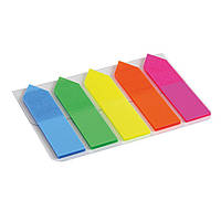 Стикер-закладка Axent Plastic bookmarks 5х12х50mm, 125шт, arrows, neon colors mix 2440-02-А i