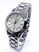 Часы женские наручные Rolex (Ролекс), серебро с белым циферблатом ( код: IBW900SO )