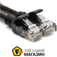 Сетевой кабель PowerPlant Cat5E UTP 15м, черный (CA911660)