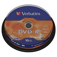 Диск DVD Verbatim 4.7Gb 16X CakeBox 10шт 43523 i