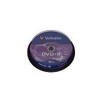 Диск DVD Verbatim 4.7Gb 16X CakeBox 10шт Silver 43498 i
