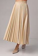 Плиссированная юбка миди - бежевый цвет, S (есть размеры)