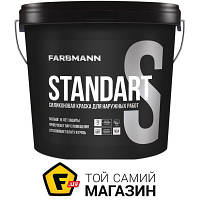 Краска Farbmann Краска фасадная латексная силиконовая Standart S база LA мат белый 9 л