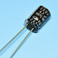 Конденсатор електролітичний 4.7мкФ 250В Samwha 105*С RD 8*11.5