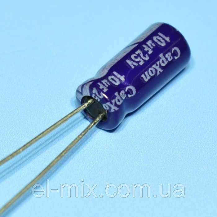 Конденсатор електролітичний 10мкФ 25В CapXon 85*C GS 5*11