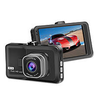 Видеорегистратор автомобильный с микрофоном и USB одна камера экран 3 дюйма microSD G cенсор Binmer T-710 PRO