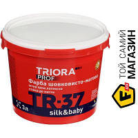 Краска Triora Краска латексная водоэмульсионная TR-37 silk&baby шелковистый мат белый 3л