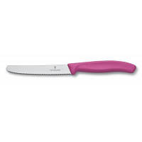 Кухонный нож Victorinox SwissClassic для овощей 11 см, волнистое лезвие, Pink 6.7836.L115 i