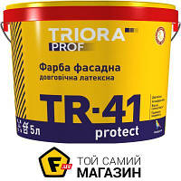 Краска Triora Краска латексная водоэмульсионная TR-41 protect мат белый 1л