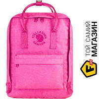 Розовый рюкзак городской для женщин полиэстер Fjallraven Re-Kanken Pink Rose (23548.309)