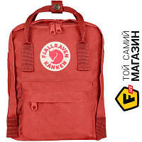 Красный рюкзак городской для женщин, детей винилон Ф Fjallraven Kanken Mini Dahlia (23561.307)