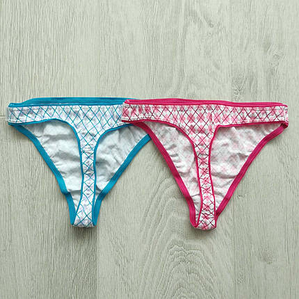Набір 2 шт. жіночих стрінгів ATLANTIC в ромбік, розмір S, фото 2