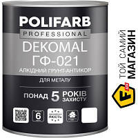 Эмаль Polifarb Эмаль DekoMal ГФ-021 красно-коричневый глянец 0.9 кг