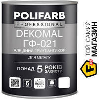 Эмаль Polifarb Эмаль DekoMal ГФ-021 красно-коричневый глянец 2.7 кг