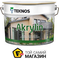 Краска Teknos Краска фасадная акрилатная Akrylin база 3 полумат база под тонировку 0.9л