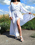 Жіноча біла сукня довга шовкова батал р.52, фото 4