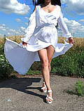 Жіноча біла сукня довга шовкова батал р.52, фото 6