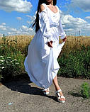 Жіноча біла сукня довга шовкова батал р.52, фото 7