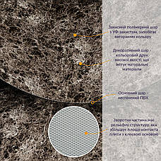 Декоративна ПВХ плита сірий темно-сірий мармур 1,22х2,44мх3мм SW-00001407, фото 3