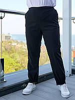 Жіночі чорні штани коттонові штани стрейч котон великих розмірів: 52-54,56-58, 60-62,64-66, 68-70