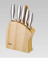 Набор ножей из нержавеющей стали Maestro MR-1411, Нож для кухни в деревянной подставке (7 предметов)