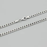 Серебряная цепочка родированная Панцирная П100РодЦк ширина 3.5 мм длина 50