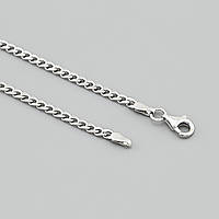 Серебряная цепочка родированная Панцирная П80РодЦ ширина 2.5 мм длина 60