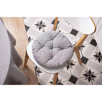 Подушка на стілець Ardesto Oliver сірий, D-40см 100% бавовна (ART03OD) g