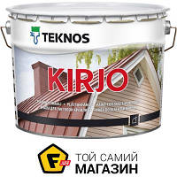 Краска Teknos Краска для крыш алкидная KIRJO база 3 для листовой кровли полумат база под тонировку 0,9 л