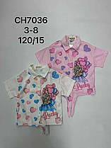 Сорочки для дівчаток оптом, S&D, розміри 3-8 років, арт.CH-7036