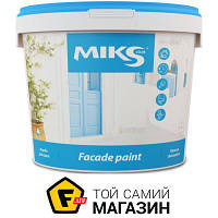 Краска Miks Color Краска акриловая водоэмульсионная фасадная мат белый 5 л 7 кг