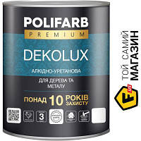 Эмаль Polifarb Эмаль алкидно-уретановая DekoLux белый глянец 2.2 кг