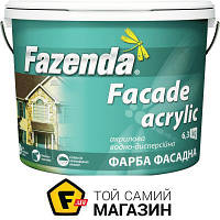 Фарба Fazenda Фарба фасадна акрилова Fasade acrylic білий 5 л 6.3 кг