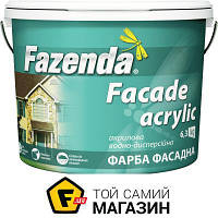 Краска Fazenda Краска фасадная акриловая Fasade acrylic белый 5л 6.3кг